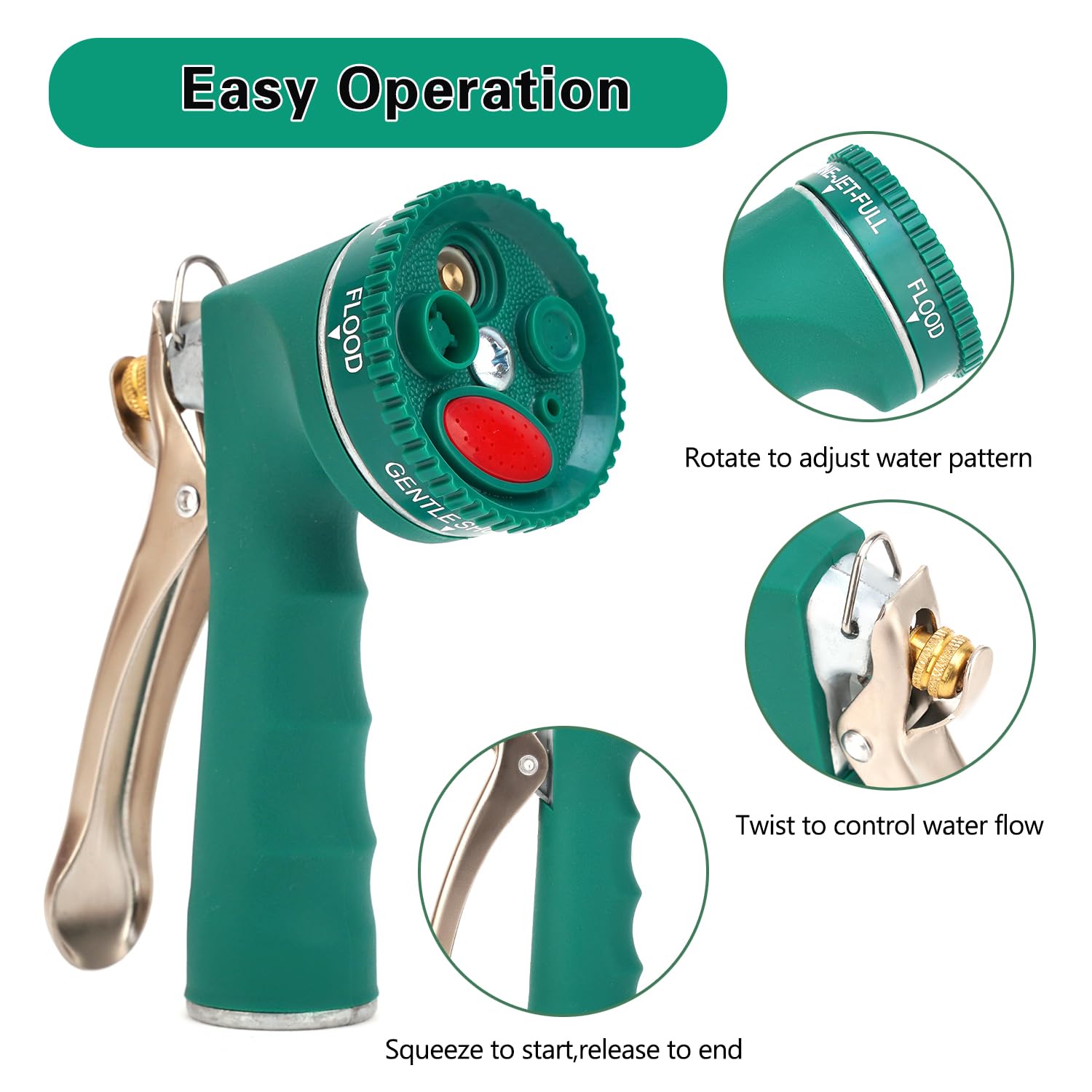 GUDWING non-slip grip handle for steady control during use.