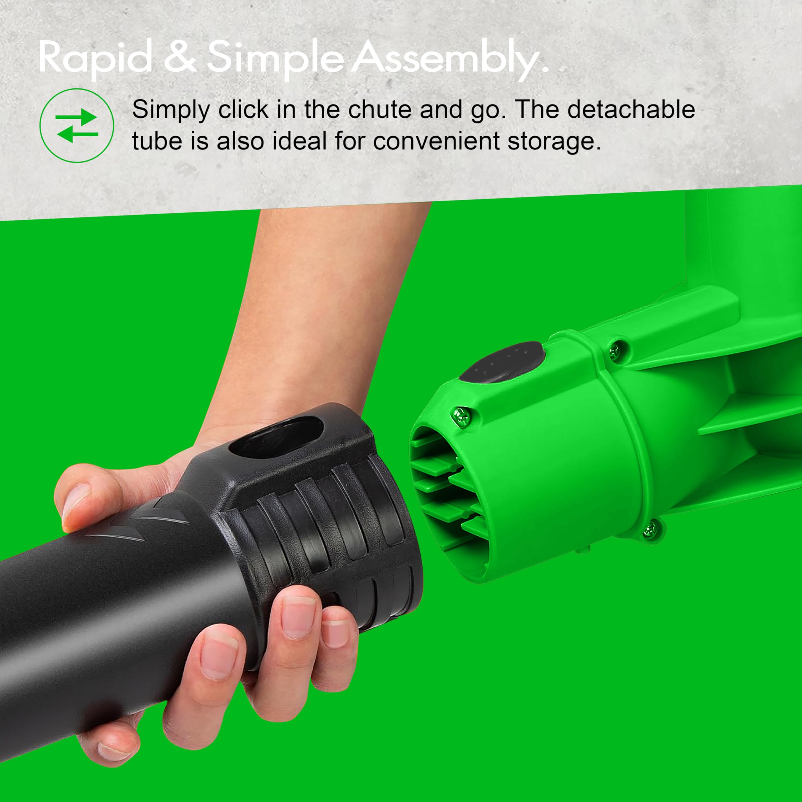GUEDE Electric Leaf Blower lightweight-handle enables fatigue-free cleaning.