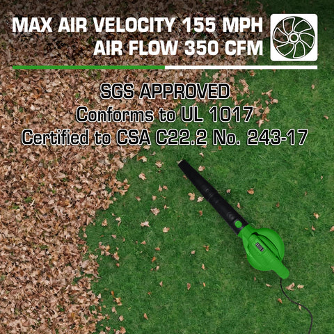 GUEDE Electric Leaf Blower nozzle-attachment aids precise debris targeting.