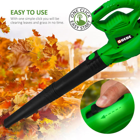 GUEDE Electric Leaf Blower packaging-box displays contents clearly.