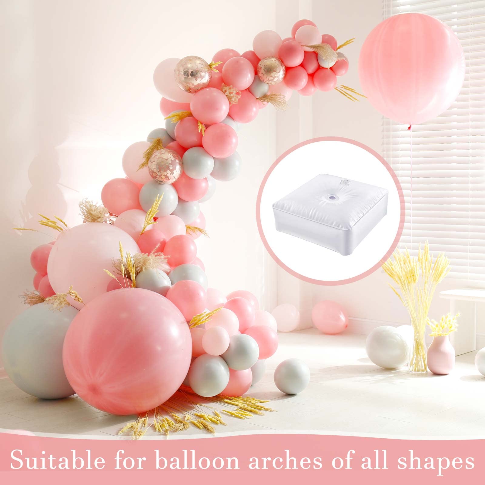 Gueevin balloon arch base offers easy assembly for fast setup.