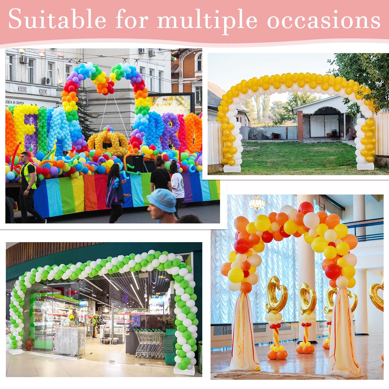 Gueevin balloon stand ideal for weddings and parties with dependable stability.