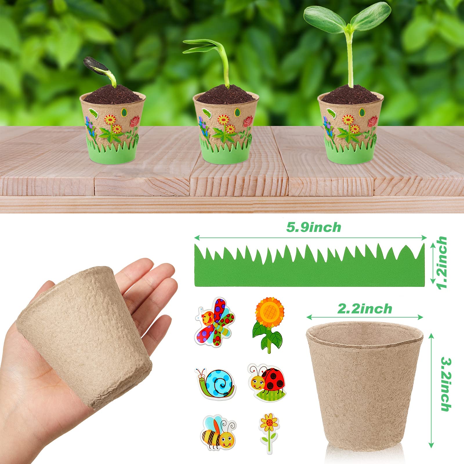 Gueevin EVA grass pieces add vibrant spring accents