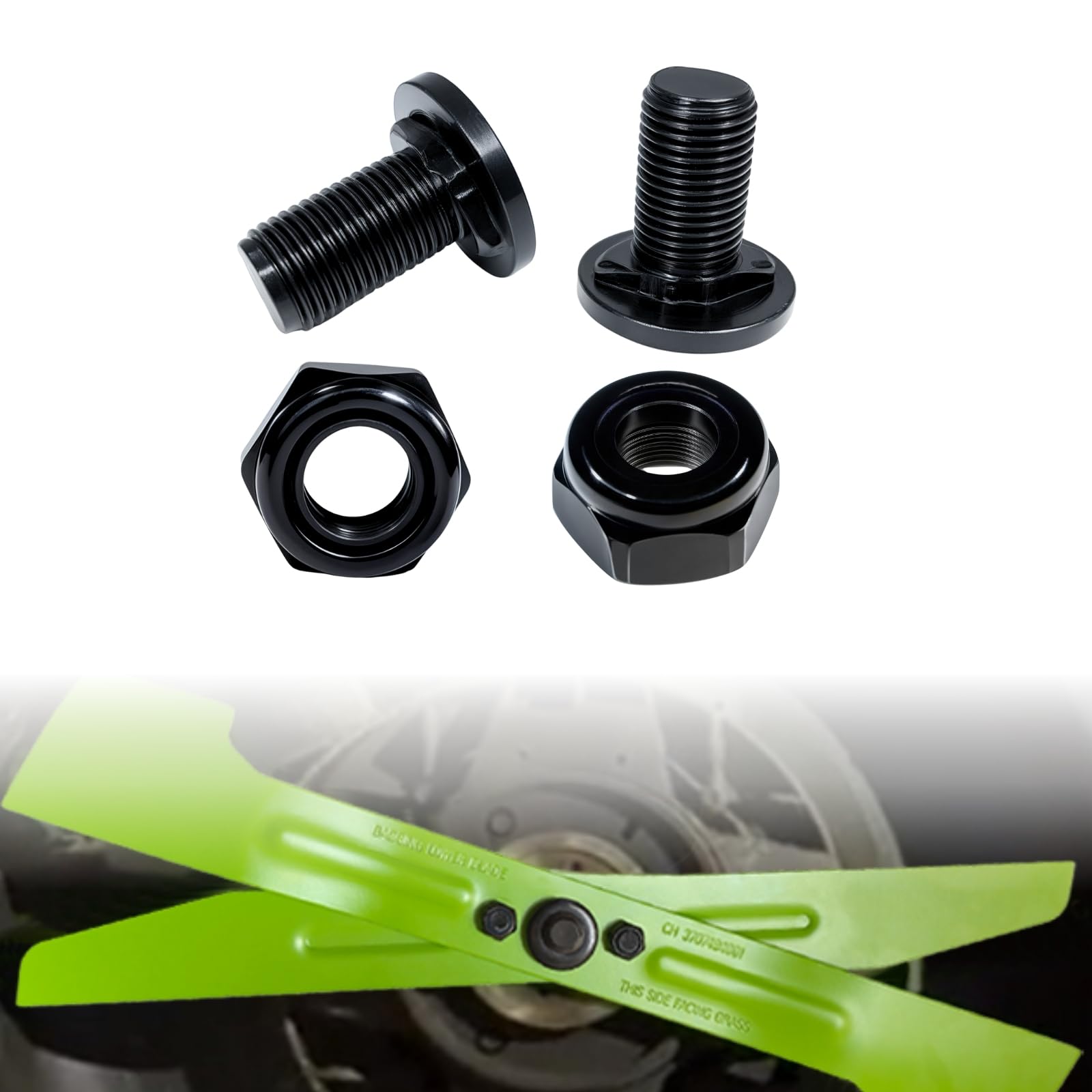 GUEMORVE blade bolt for secure mower blade attachment and stable cuts.