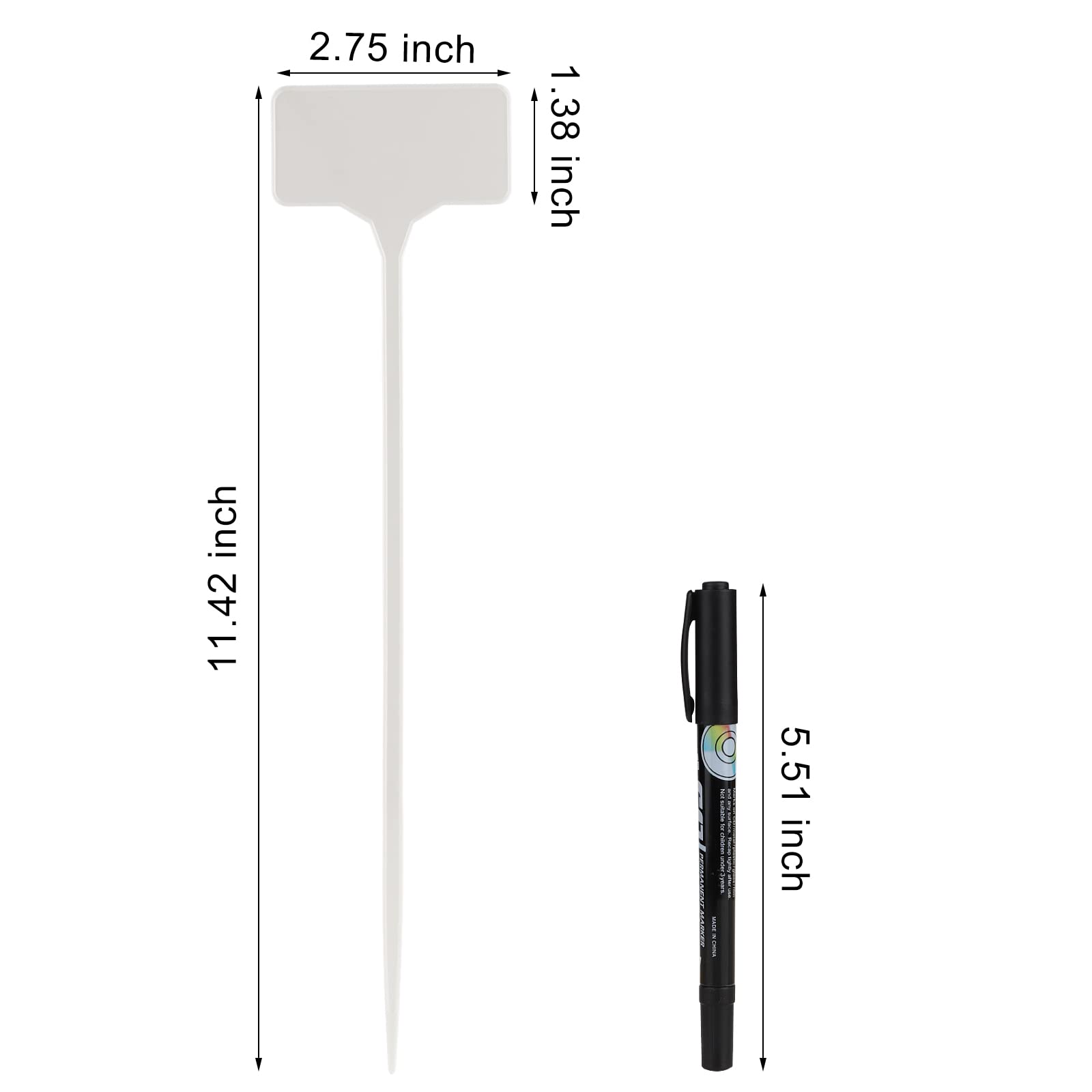 GUFJUCH 50-pack with pen provides affordable labeling for many plants.