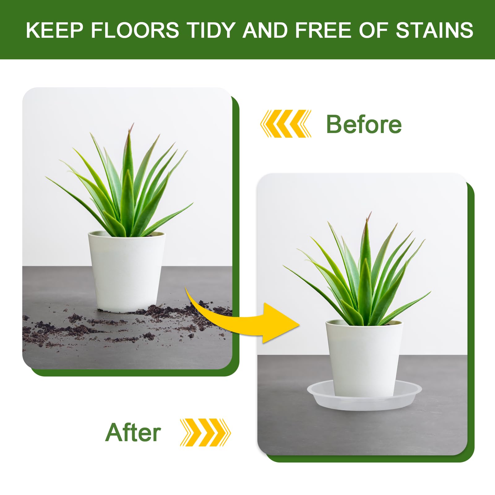 GUGEMEI durable PP plastic plant saucers withstand sun and cold