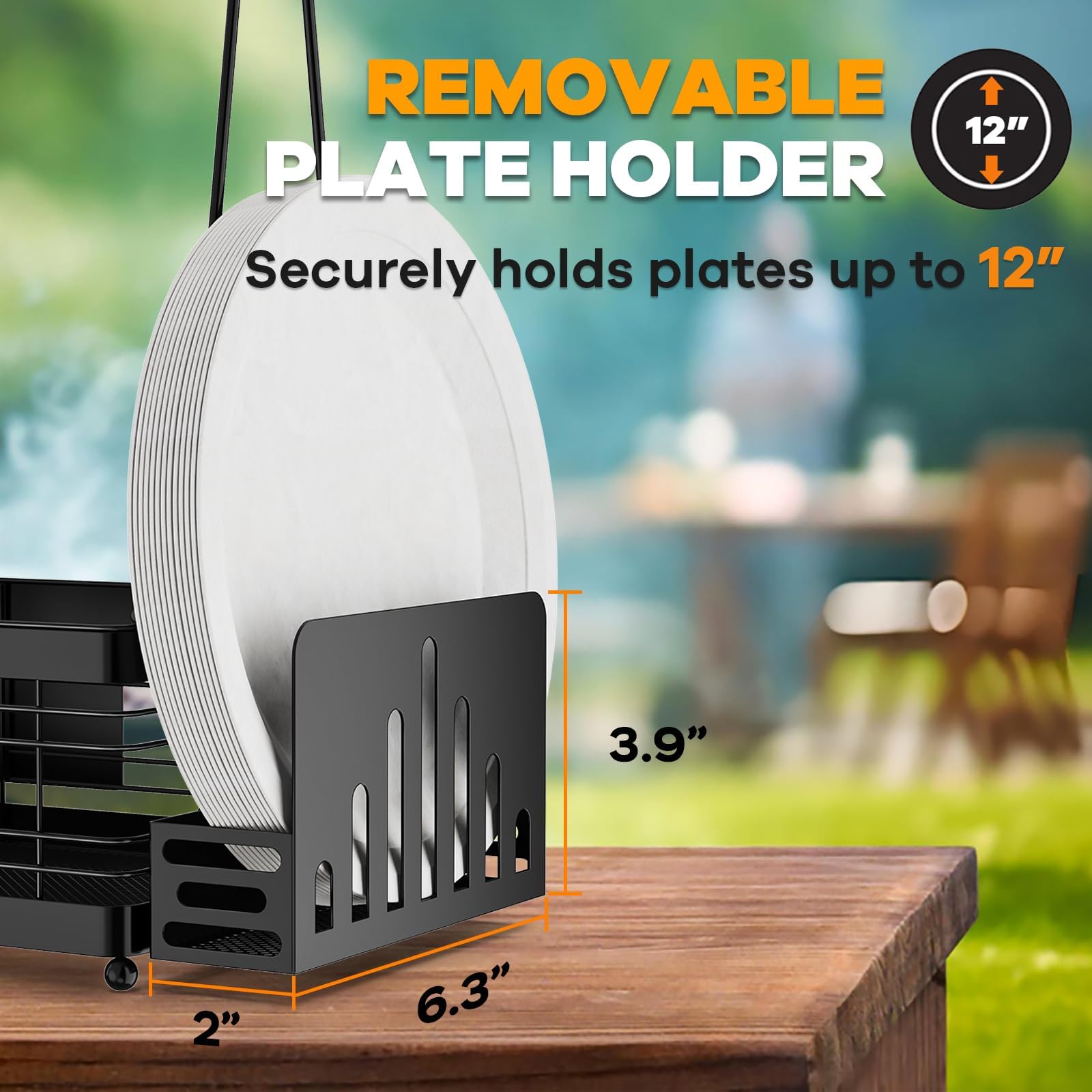 GUIBUKEYAN grill caddy paper towel holder keeps napkins accessible
