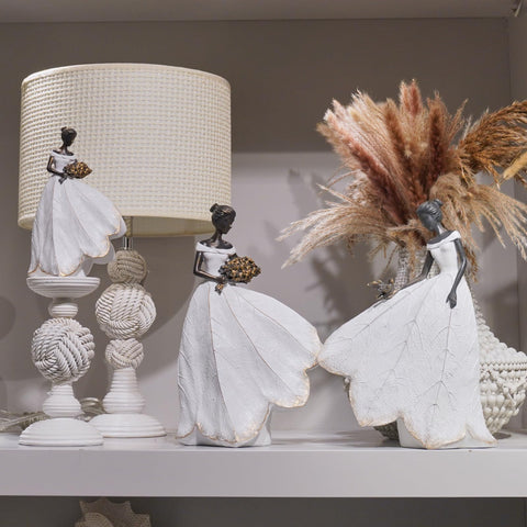 Guichifun fairy statue leaf-angel soft colors evoke calm in any space.