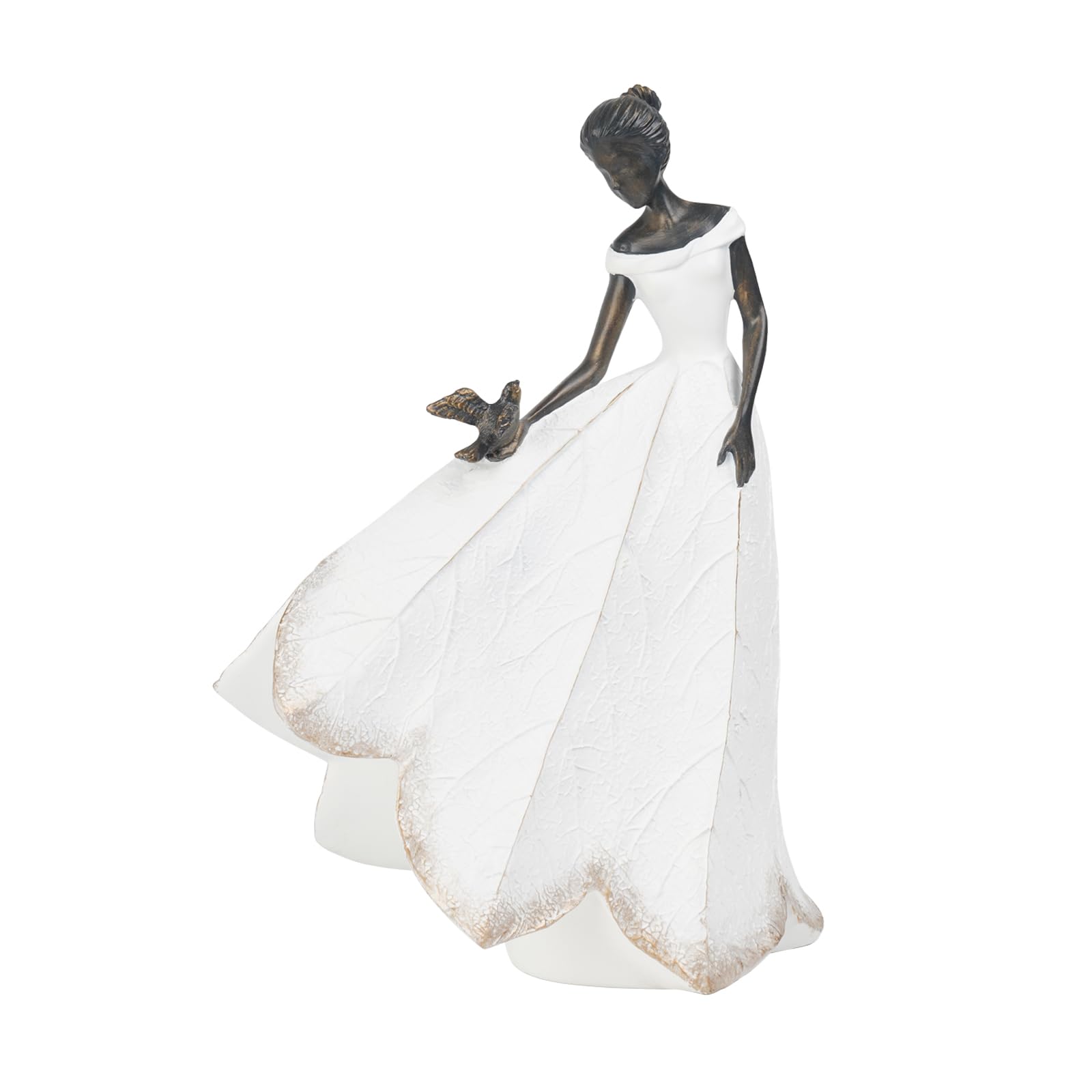 Guichifun fairy statue with leaf skirt adds artistic garden detail and enduring beauty.