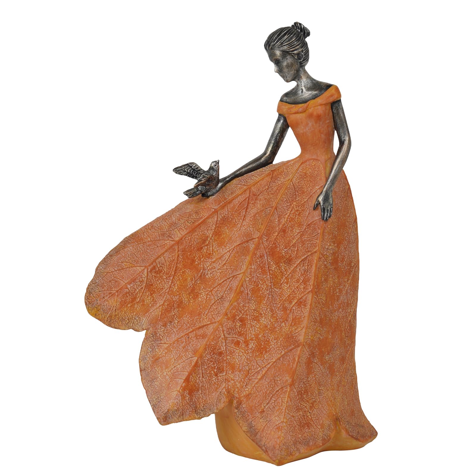Guichifun fairy statue holding lily enhances garden charm and seasonal decor.