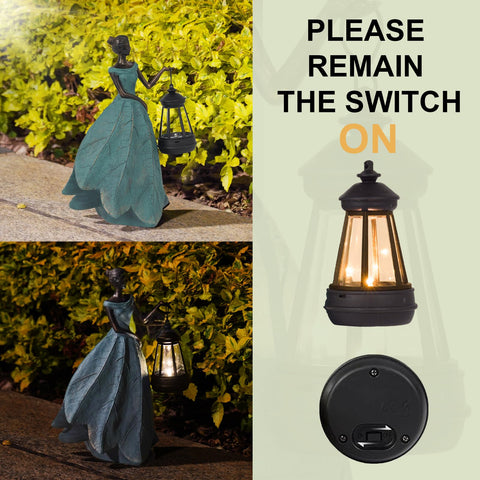 Guichifun solar-powered garden angel decor creates warm ambiance on patios