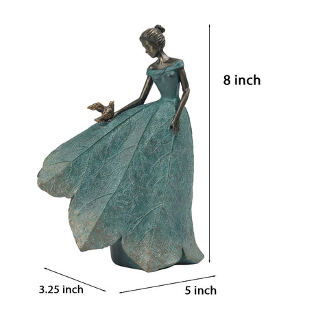 Guichifun vintage bronze finish fairy enhances yard aesthetics