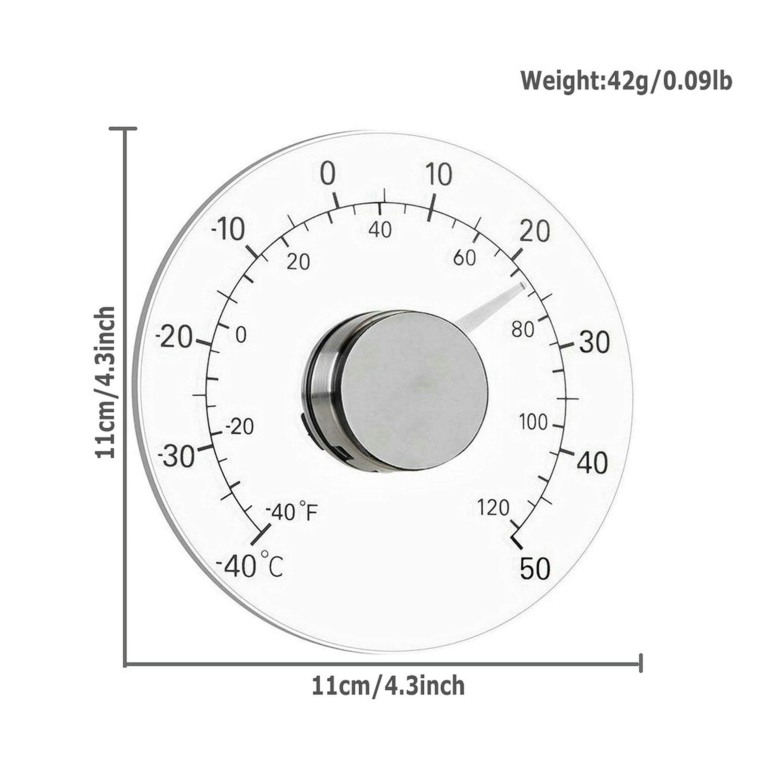 GuDoQi window thermometer mounted on outside pane for quick readings