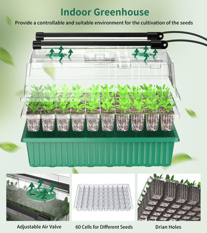 Guioiby humidity dome with vent supports stable moisture for sprouts.