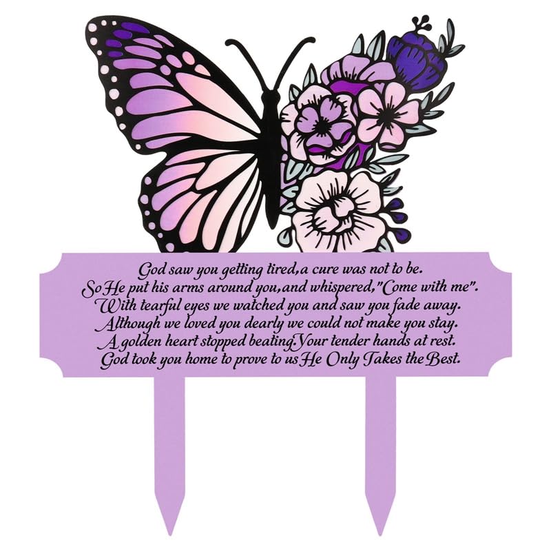 Guiqulai butterfly-floral-design-marker, a durable garden memorial.