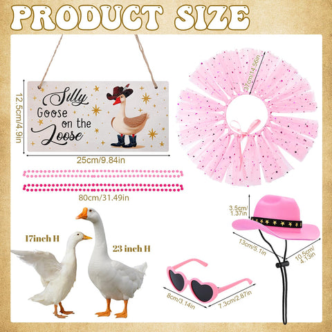 Guiqulai cowboy hat completes the princess goose outfit for outdoor display