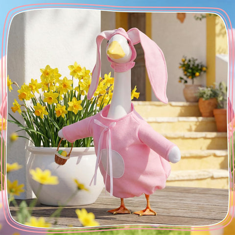 Guiqulai Easter Goose Outfit—clothes-only view, effortless dressing for instant decoration
