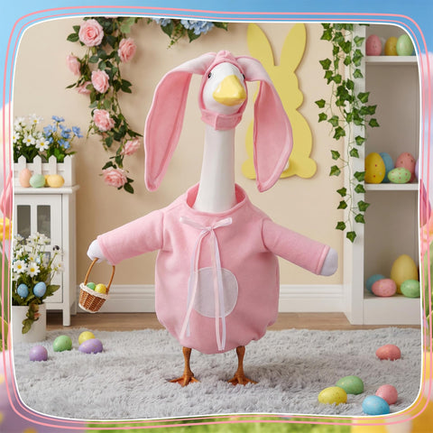 Guiqulai Easter Goose Outfit handmade basket detail adds authentic whimsy