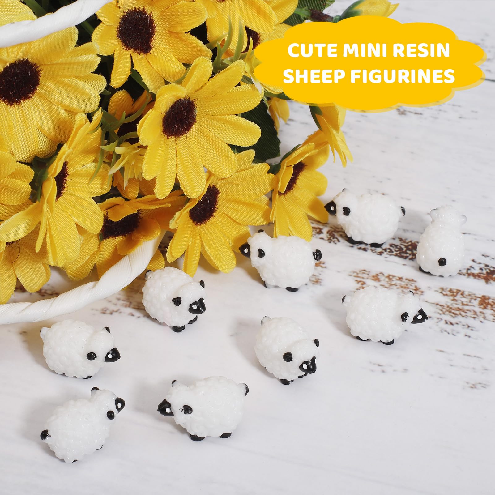 Guiqulai fairy garden sheep prop for whimsical landscape setups