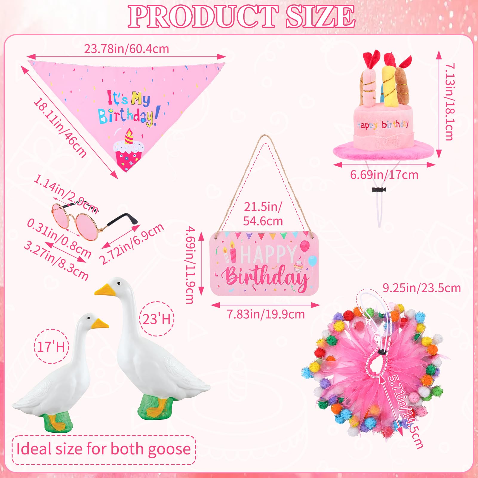 Guiqulai fluffy tutu skirt worn by goose for celebration.