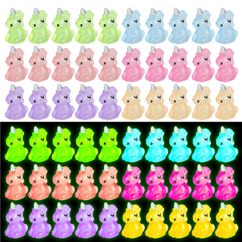 Guiqulai glow-in-the-dark unicorns illuminate night-time crafts and displays.