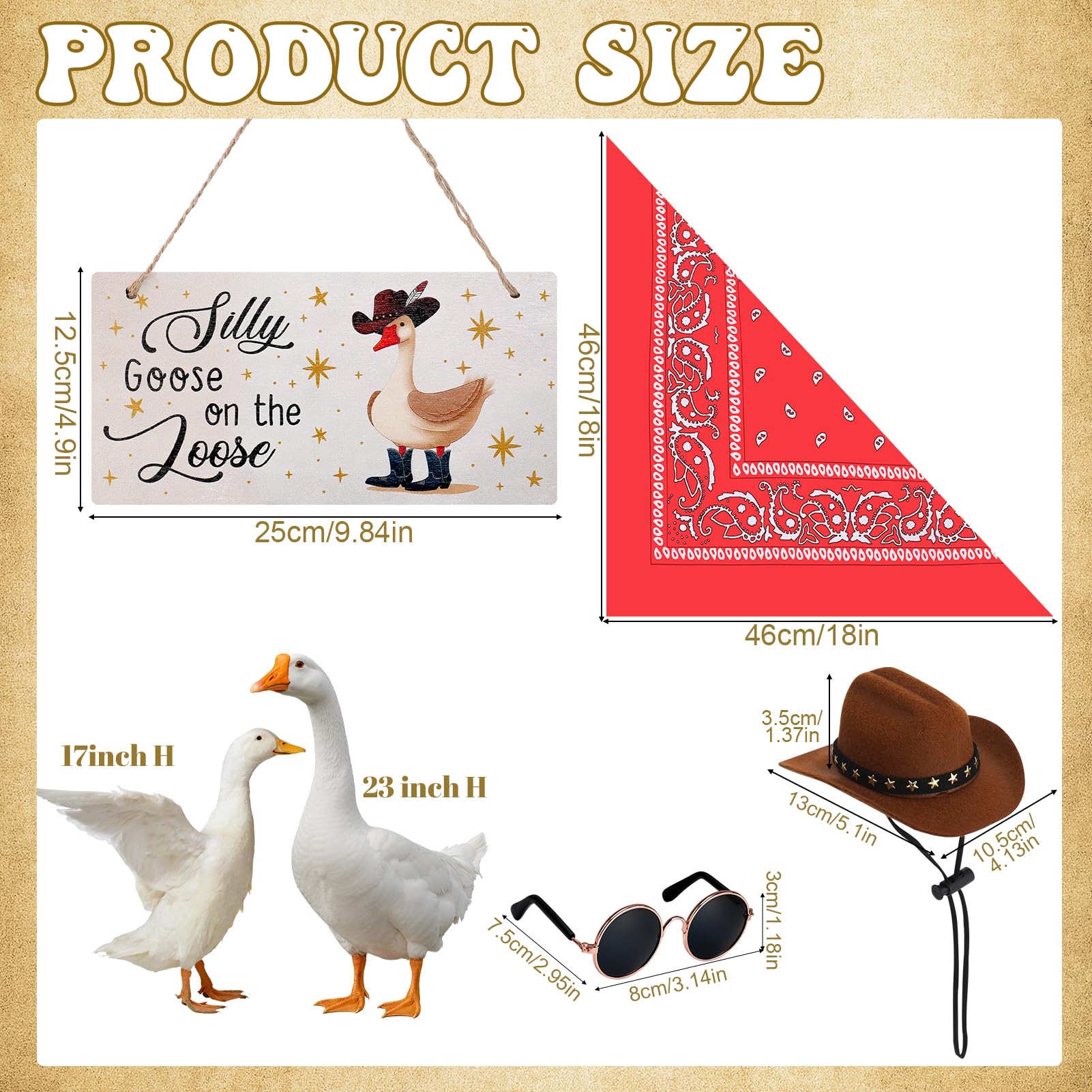 Guiqulai red bandana for geese adds festive flair.