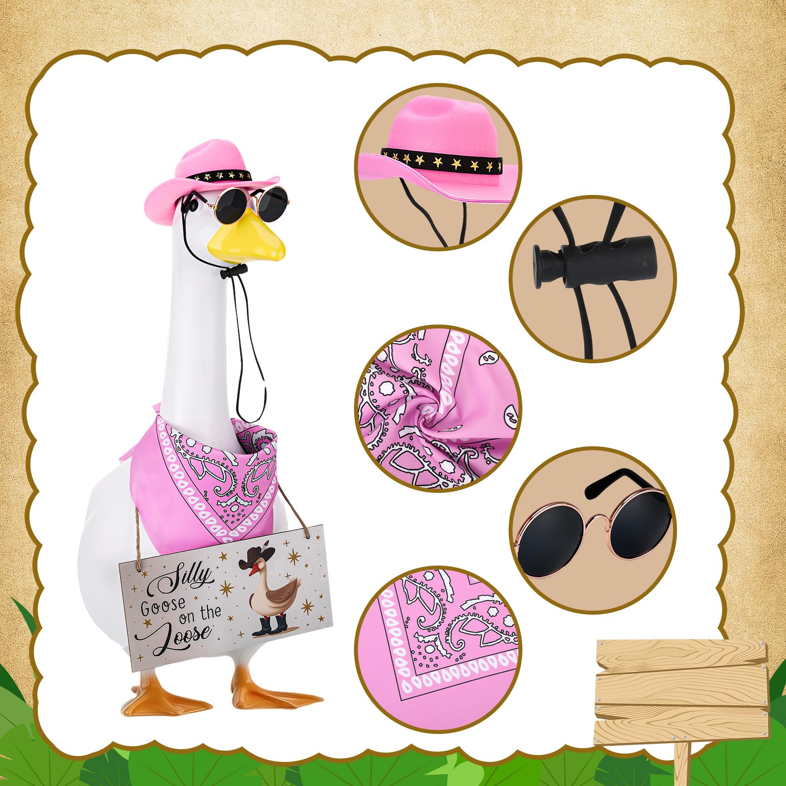 Guiqulai metal glasses add a playful retro touch to your porch goose
