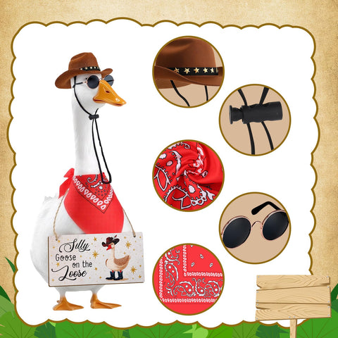 Guiqulai metal glasses for goose outfits—adjustable for parties.