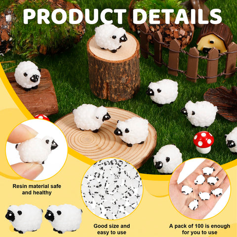 Guiqulai hand-painted sheep figure for shelves and terrariums