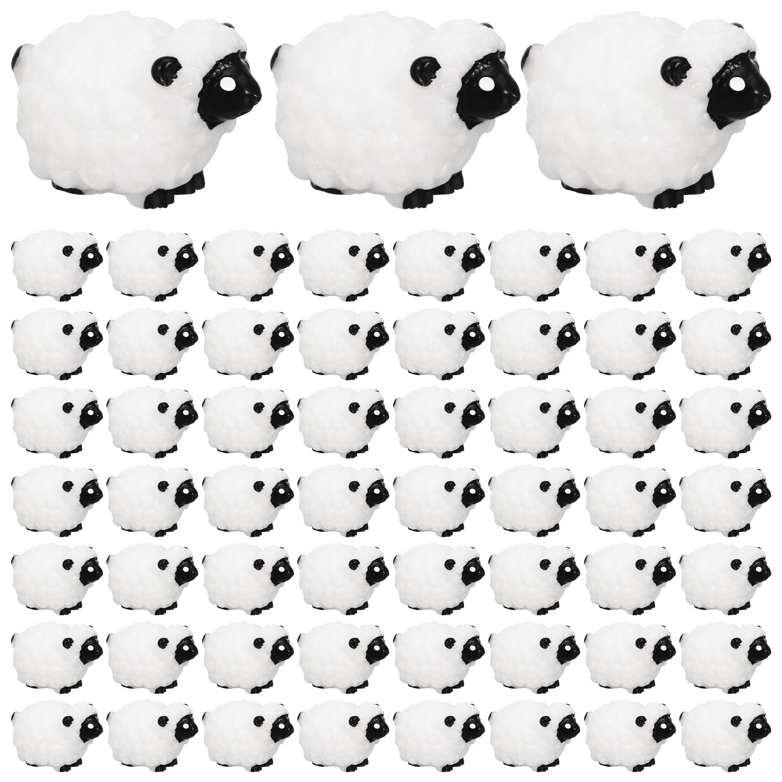 Guiqulai mini white sheep figurines, perfect for fairy garden accents and indoor shelves