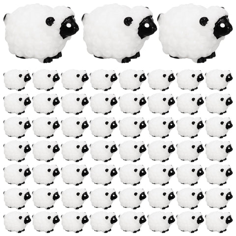 Guiqulai mini white sheep figurines, perfect for fairy garden accents and indoor shelves
