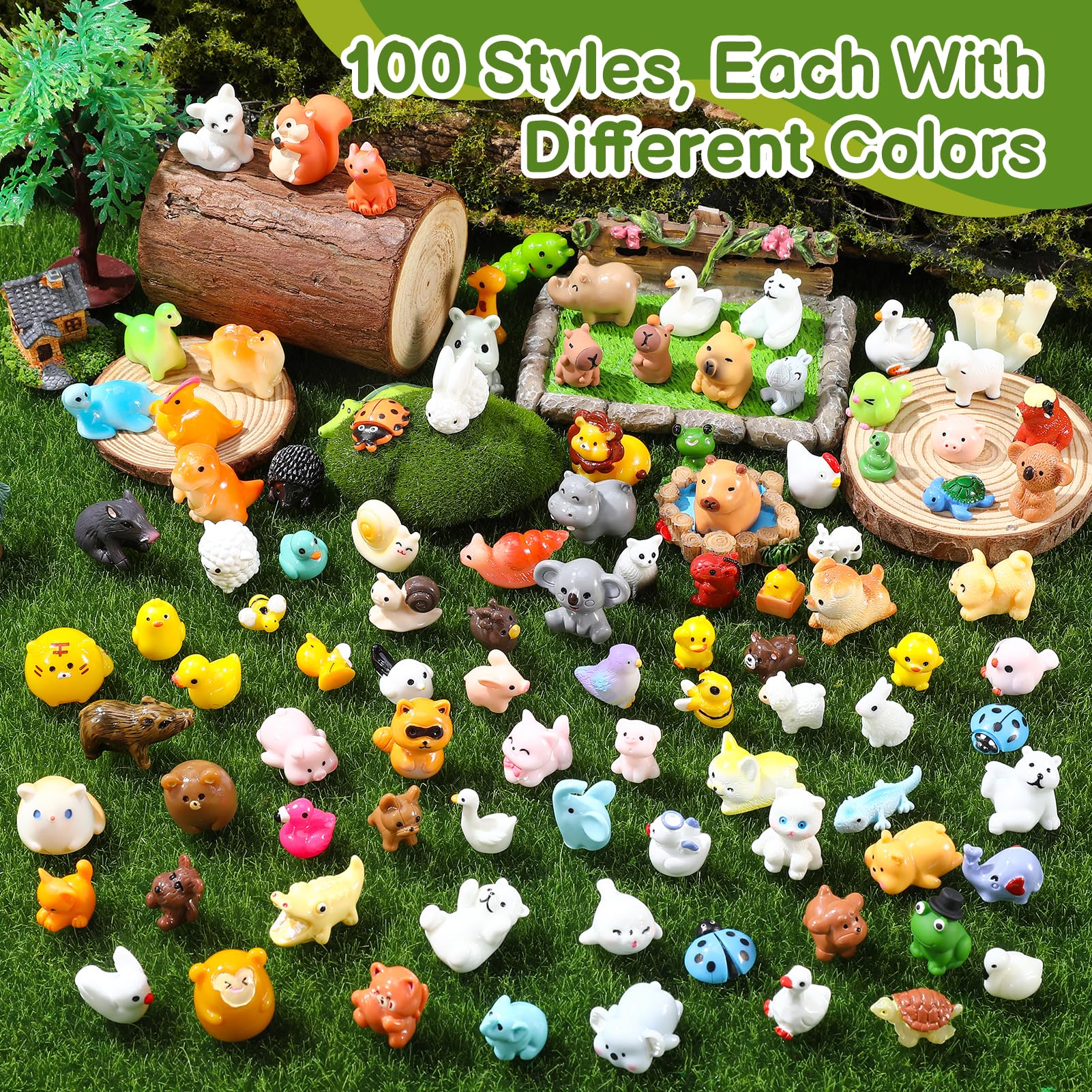 Guiqulai tiny creatures perfect for dollhouse landscapes and imaginative play.
