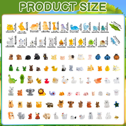 Guiqulai resin animal figures in varied styles for tiny dioramas and crafts.