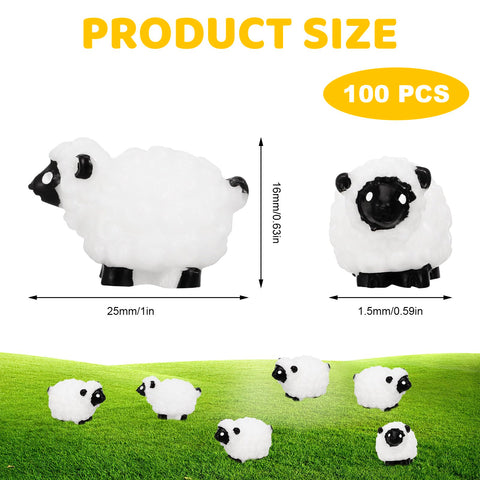 Guiqulai resin mini sheep garden decor, durable for outdoor use