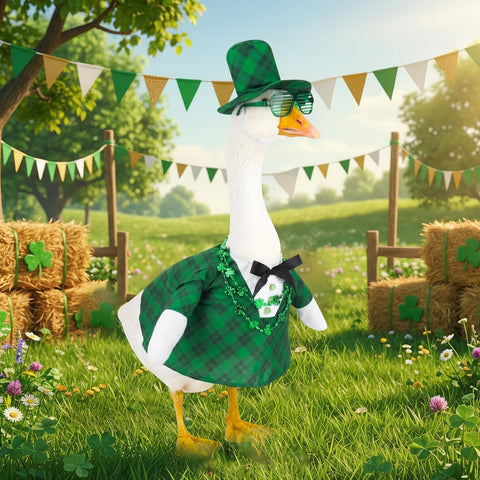 Guiqulai shamrock pendant necklace adds a lucky accent for outdoor displays