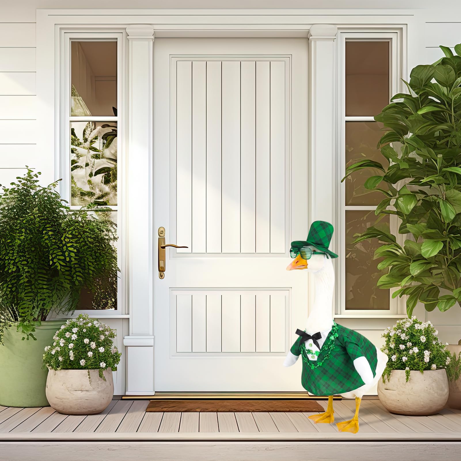 Guiqulai St Patrick's Day green diamond theme enhances curb appeal
