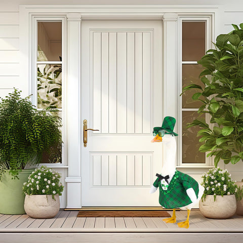 Guiqulai St Patrick's Day green diamond theme enhances curb appeal