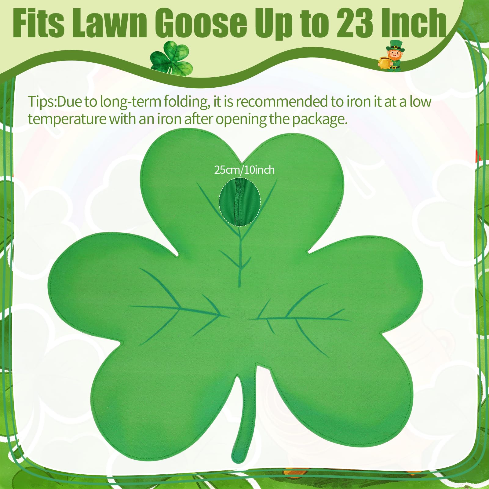 Weather-resistant felt keeps colors vibrant in outdoor lawn decor