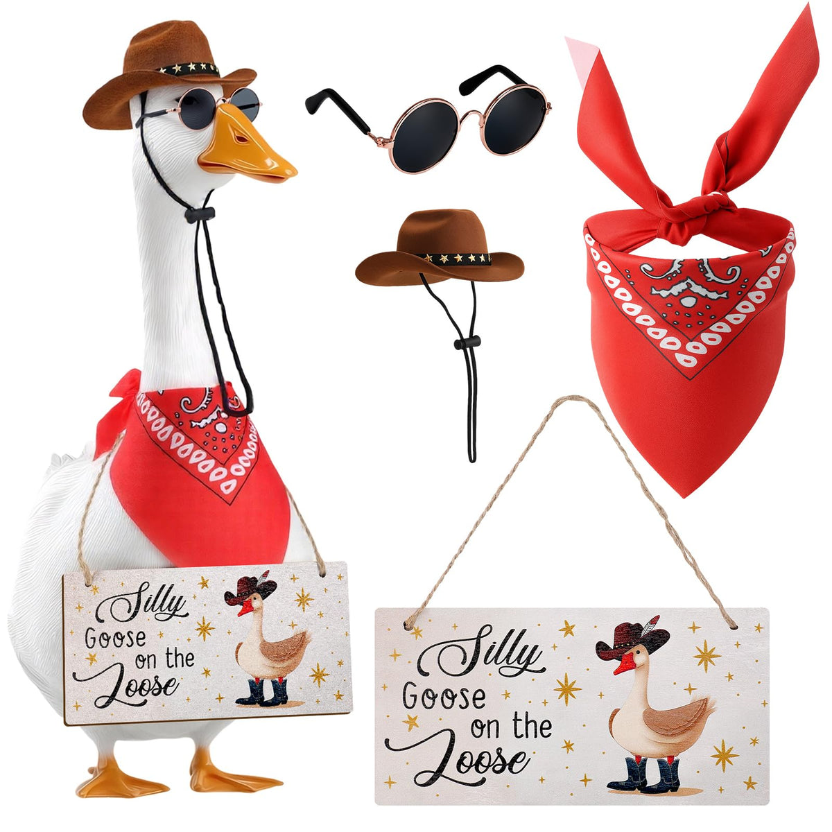 Guiqulai western cowboy goose hat for easy outdoor decor.
