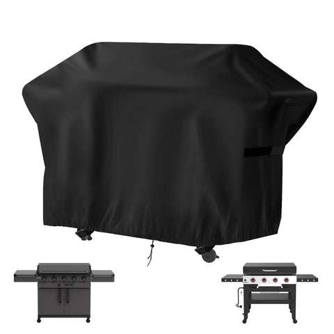 Guisong flat top cover on Nexgrill Daytona 4-burner protects from rain during grilling