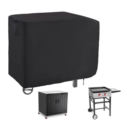 Guisong grill cover on a Royal Gourmet griddle, shielding from rain and dust