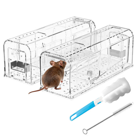 Guistekno humane mouse trap front view enables quick, no-contact verification.