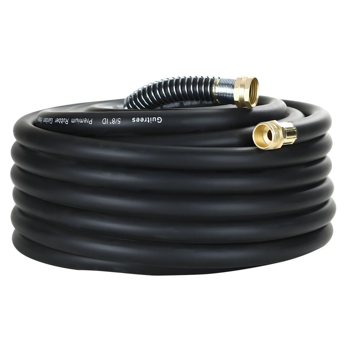 Guitrees 50ft heavy-duty hose, coiled, ideal for dependable watering tasks