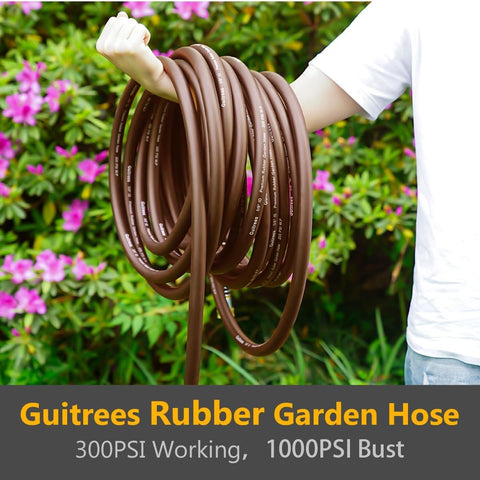 Guitrees hose supports hot and cold water for seasonal use.