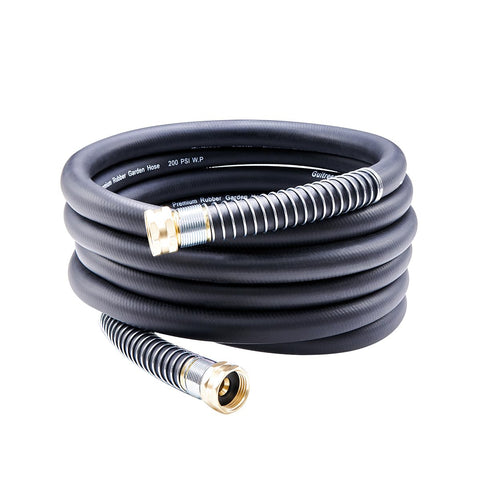Guitrees Leader Hose 15ft with brass fittings showing a durable connection for reliable watering