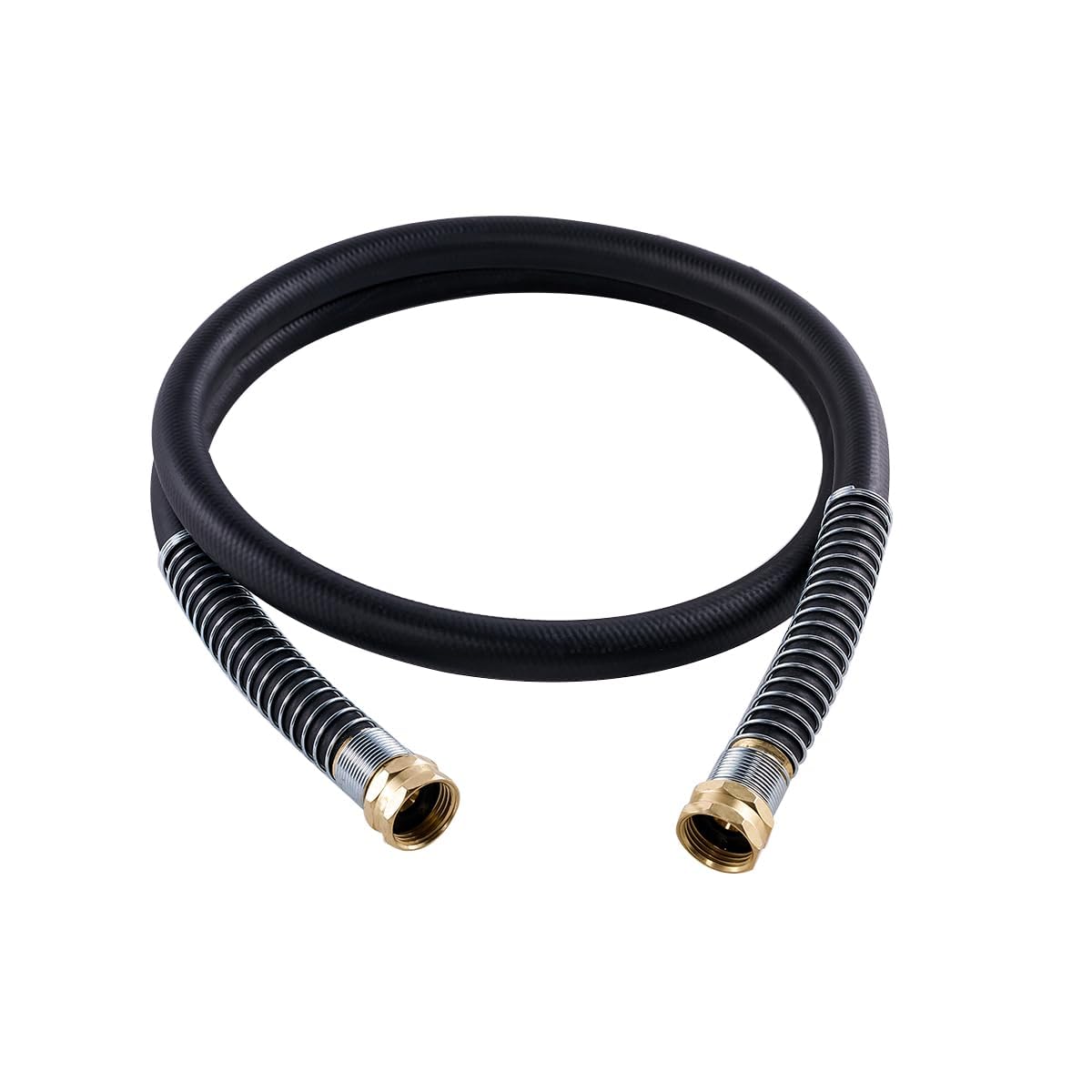 Guitrees Leader Garden Hose 5ft coiled for easy storage and quick watering tasks.