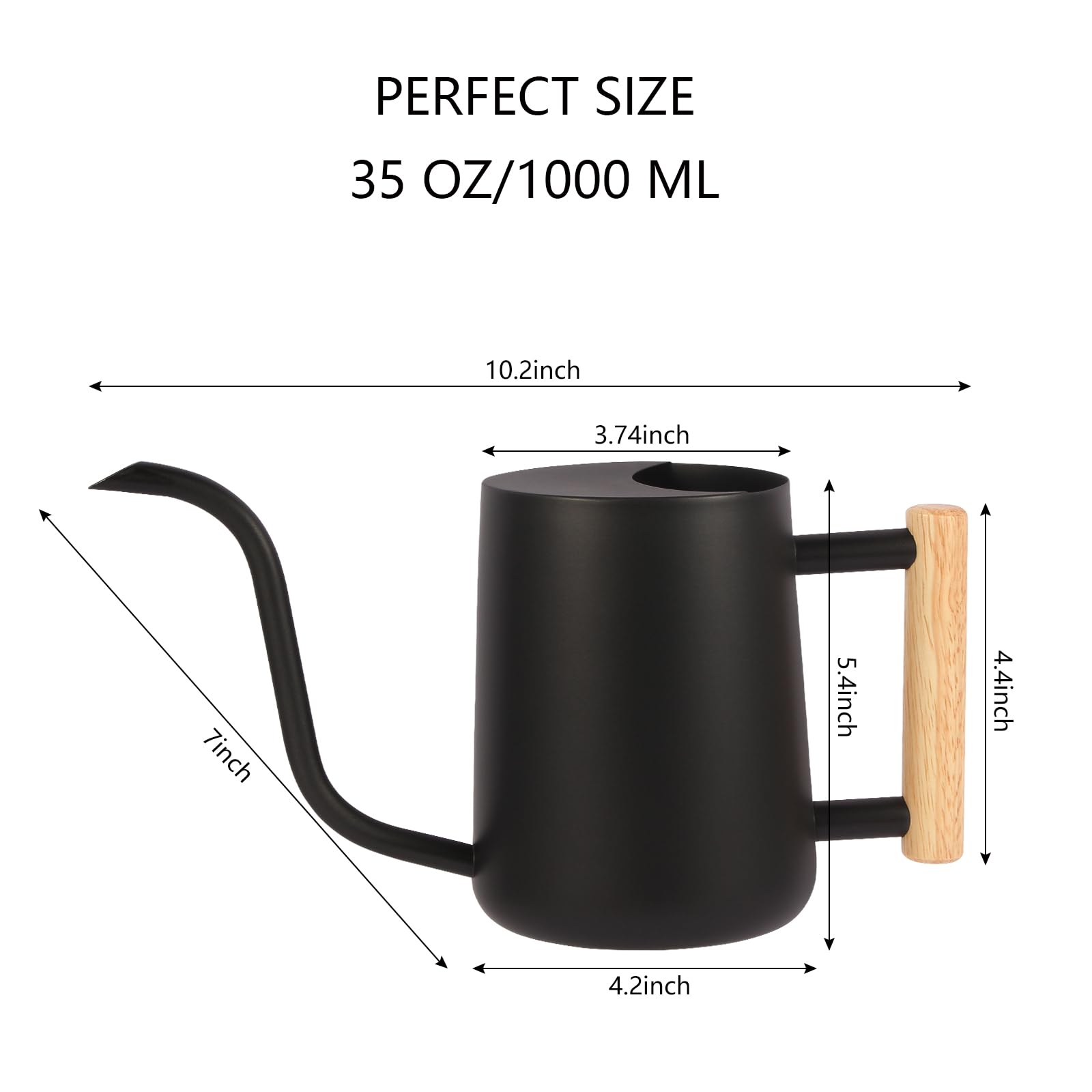 GUKJOB black modern decor watering can complements contemporary home interiors