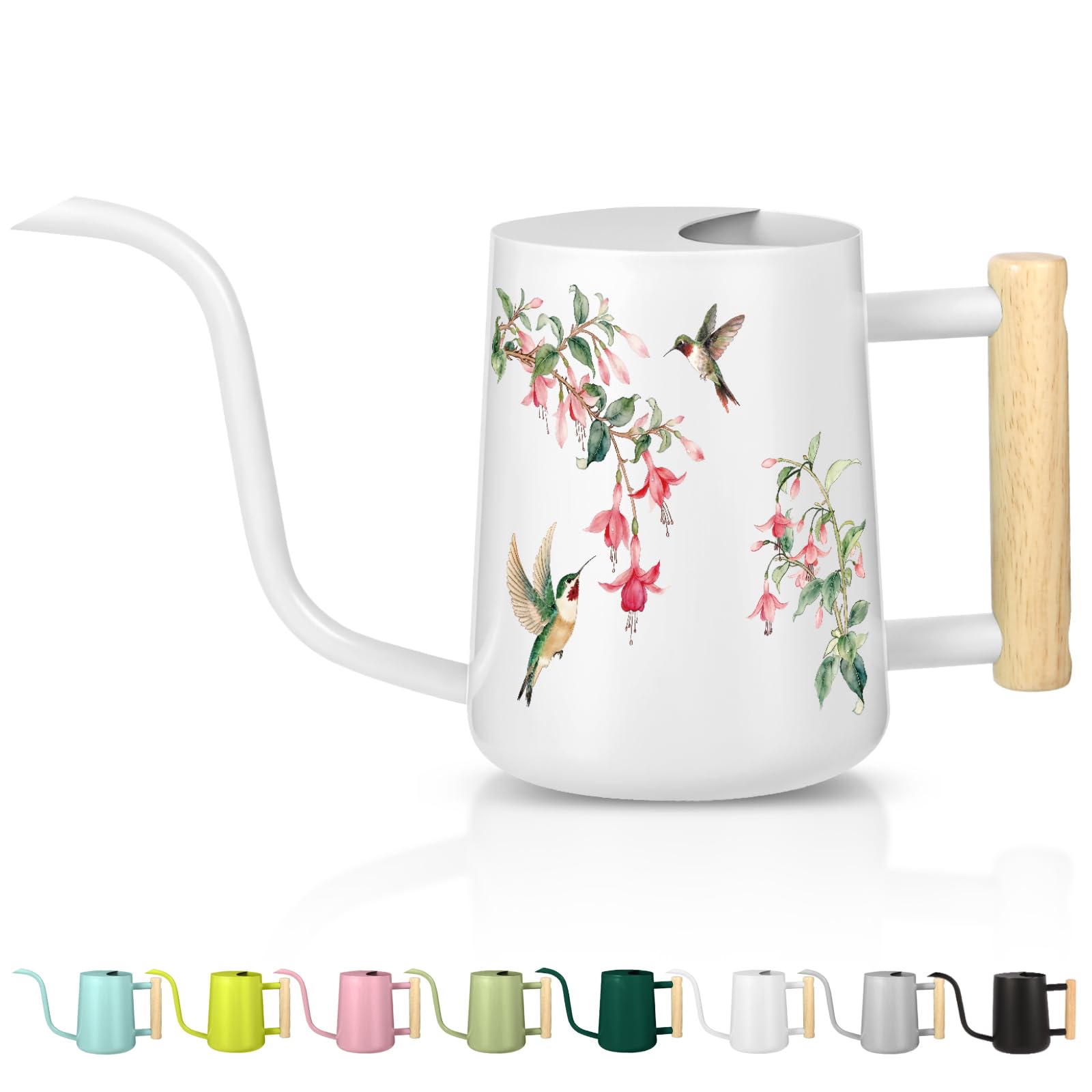 GUKJOB watering can with long spout for precise indoor plant watering.