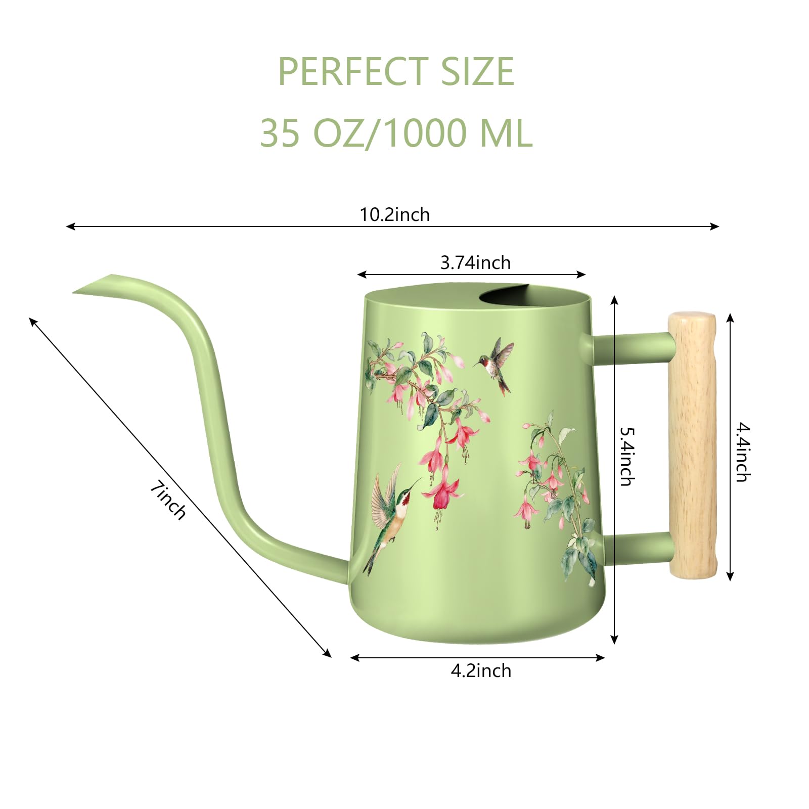 GUKJOB Watering Can with semi opening top for spill-free use