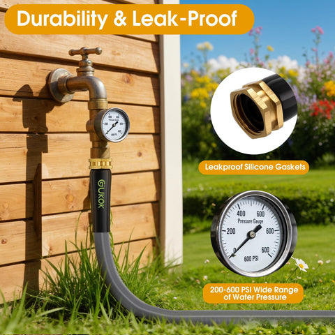 GUKOK 600 PSI burst resistance supports high pressure tasks
